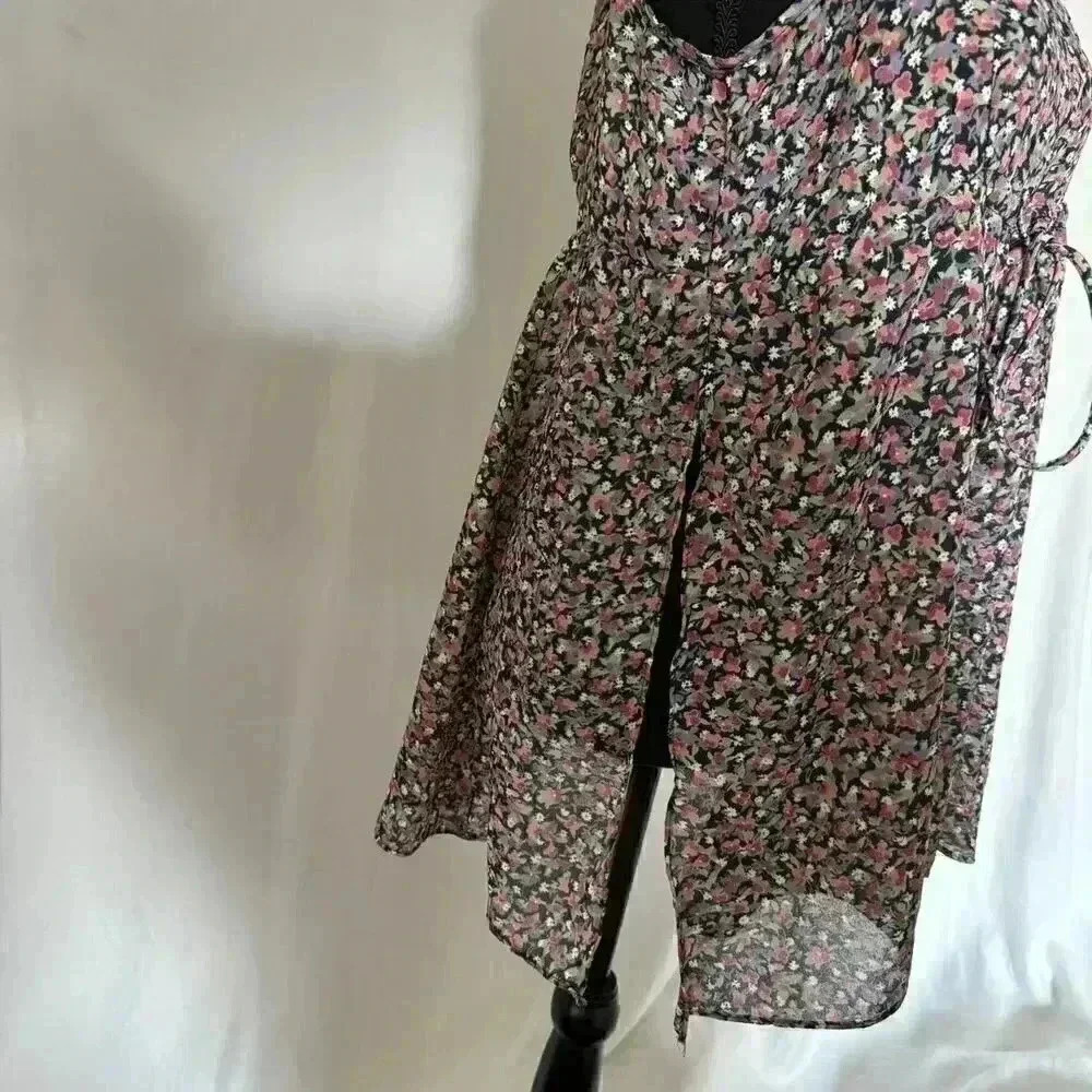 Vintage sheer floral camisole babydoll top Joule women’s large cottagecore fall - Picture 5 of 8